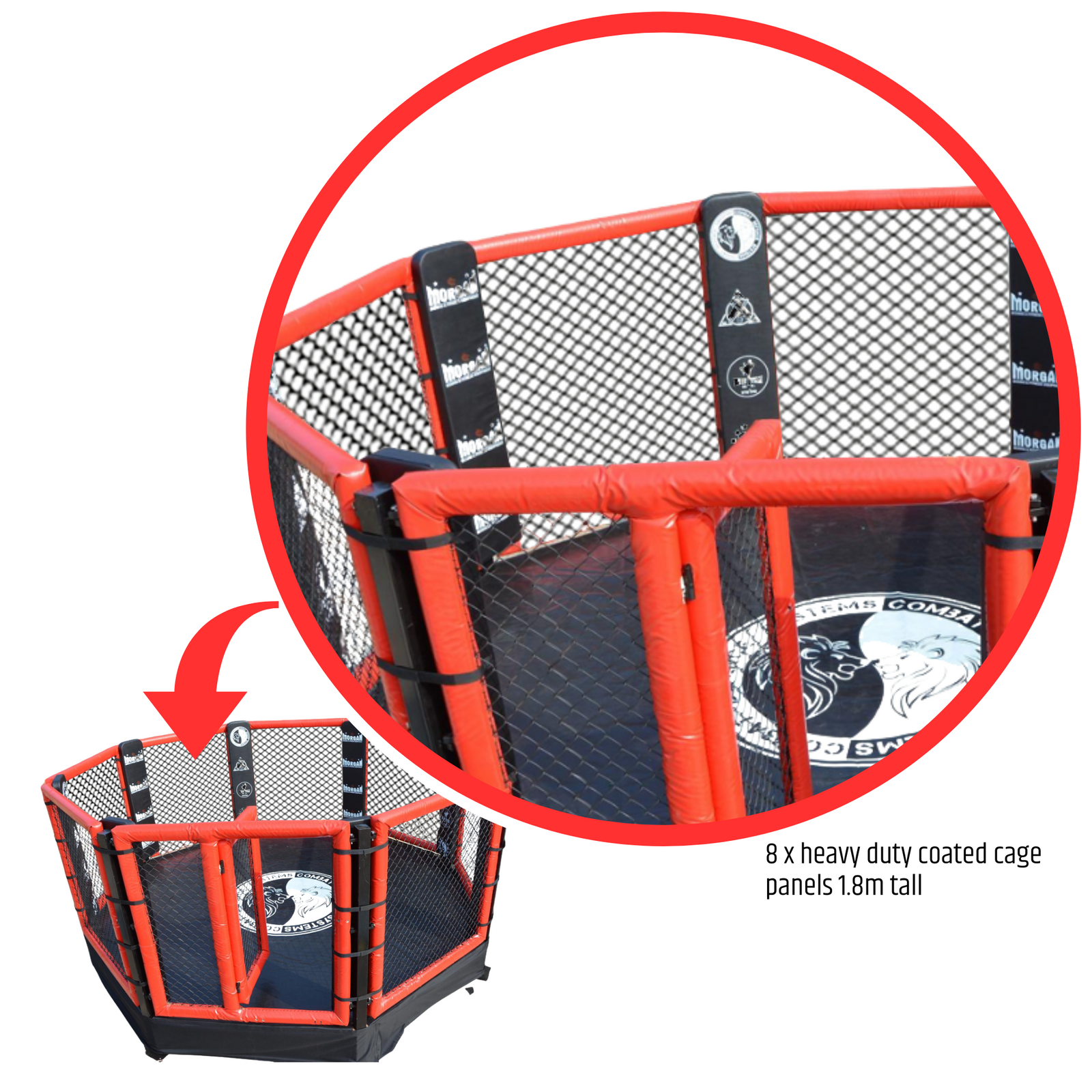 MORGAN CUSTOM RAISED MMA CAGE  | 5m x 5m (50cm raised)