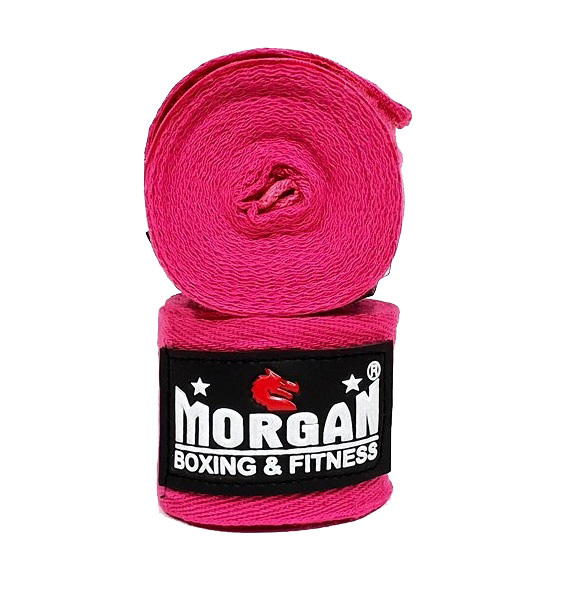 NEW Morgan Sport Fluro Pink 4m Cotton Boxing Hand Wraps 