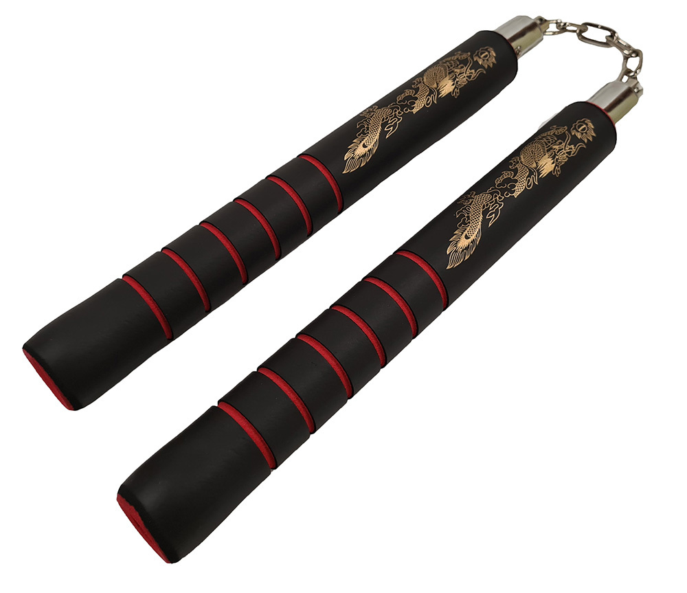 FOAM TRAINING NUNCHAKU [COLOUR Black/Red]