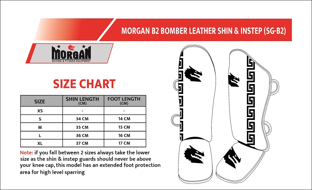 MORGAN B2 Bomber Leather Shin /& Instep Guards Size M-XL