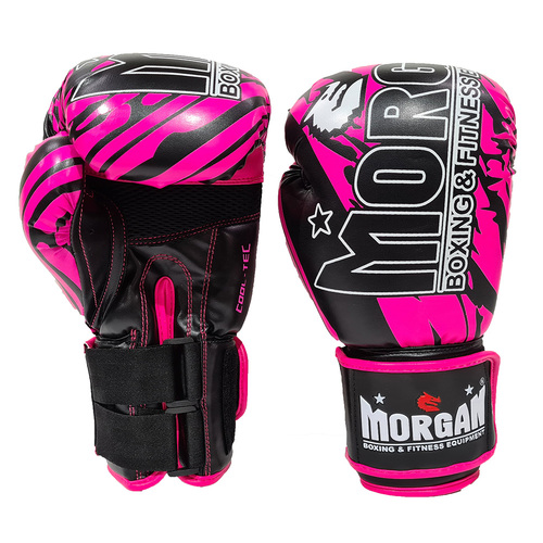 MORGAN BKK READY BOXING & MUAY THAI GLOVES  [12oz  Fluro Pink]