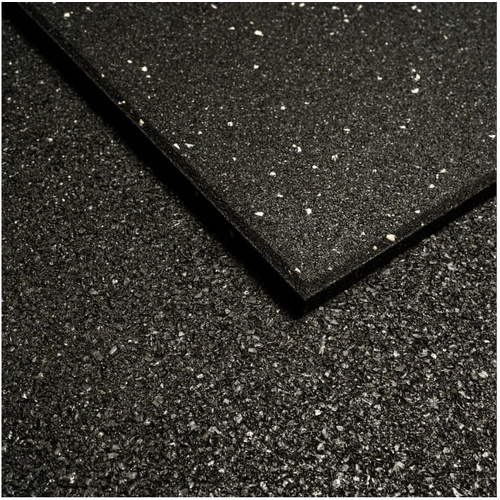 MORGAN COMMERCIAL GRADE  RUBBER FLOOR TILES | GREY FLECK (1m x 1m x 15mm) 