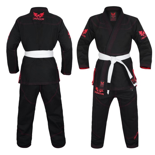 DRAGON V2  450gsm BJJ Gi - IBJJF APPROVED (BLACK)