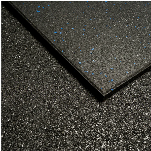 MORGAN COMMERCIAL GRADE RUBBER FLOOR TILES | BLUE FLECK (1m x 1m x 15mm) 