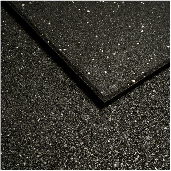 MORGAN COMMERCIAL GRADE  RUBBER FLOOR TILES | WHITE FLECK (1m x 1m x 15mm) 