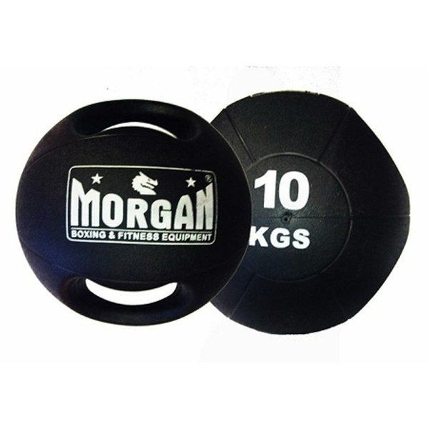 MORGAN DOUBLE HANDLED MEDICINE BALL SET OF 2 (5kg + 10kg)